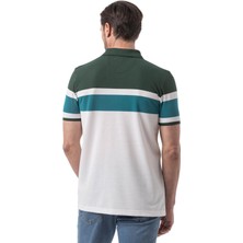 Yatay Parçalı Polo T-Shirt
