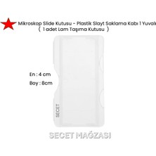 Mikroskop Slide Kutusu, 1 Yuvalı Plastik Lam Taşıma Kutusu, Enxboy : 4X8CM