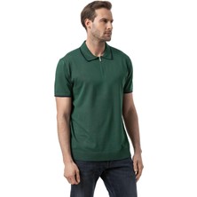 Fermuarlı Triko Polo T-Shirt
