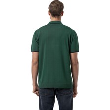 Fermuarlı Triko Polo T-Shirt