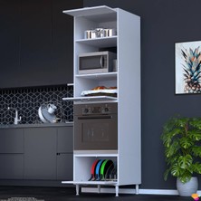 Modilayn Ayaz (60X217X56 Cm) Boyutunda Ankastre 3 Kapaklı Mini/midi Mikrodalga Fırın Dolabı