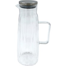 1000 ml Metal Kapaklı Cam Yağlık Sürahi BOR001