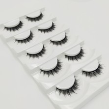 Rubyface Doğal Görünümlü İpek Bütün 5li Takma Kirpik Seti- 5 Çift Gerçek Takma Kirpik- Model: C4