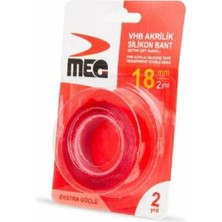 Dad 18 mm x 2mt Akrilik Çift Taraflı Şeffaf Bant