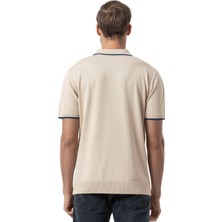 Fermuarlı Triko Polo T-Shirt