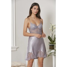 Saten Gecelik Sabahlık Pijama Takım Şort Takım 6'lı Gelin Çeyiz Seti - 6015 Royal