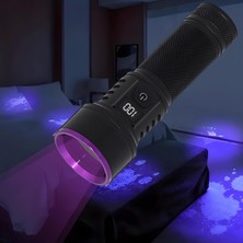 50W 365NM Profesyonel Ultra Güçlü Mor Uv Işık Para Kontrol Feneri Uv Lamba 5800MAH Pil