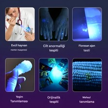 50W 365NM Profesyonel Ultra Güçlü Mor Uv Işık Para Kontrol Feneri Uv Lamba 5800MAH Pil
