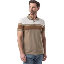 Yatay Parçalı Polo T-Shirt