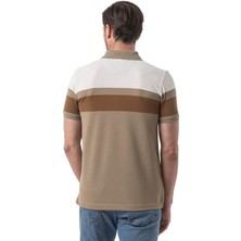 Yatay Parçalı Polo T-Shirt