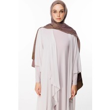 Mayra Desen Çift Taraflı Şal Koyu Haki-Koyu Gül Kurusu