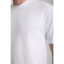 Erkek %100 Pamuk Relax Ayı Nakışlı T-Shirt