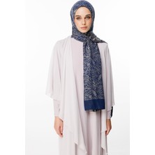 Velora Desen Çift Taraflı Şal Lacivert-Bej