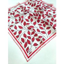 Levidor Tivil Saf İpek Eşarp 49208 Pembe - Beyaz Karışık Desen