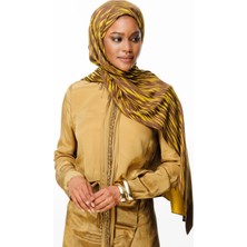 Selis Desen Çift Taraflı Şal Acı Kahve-Hardal