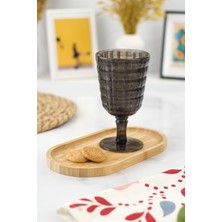 Allegra Füme Kadeh Bardak - 450 ml Tekli Akrilik Malzeme - Cam Değildir Kırılmaya Dayanıklı