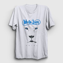 Presmono Unisex Beyaz Pride White Lion T-Shirt