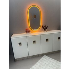 Oval Dokunmatik LED Işıklı Duvar Aynası