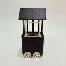 El Yapımı Ahşap Kestane Arabası Kumbara