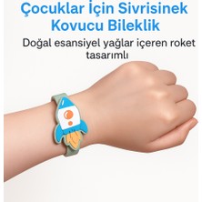 Çocuklar Için Böcek/sivrisinek Kovucu Bileklik–roket Tasarımlı | Doğal ve Şık Koruma, 1 Aylık Koruma