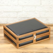 15LI Ahşap Saat Kutusu Saat Koleksiyon Kutusu Çoklu Deri Saat Kutusu Watch Case