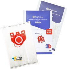 Yedek Parça Pendik Miele Uyumlu Vital Lagoon Süpürge Toz Torbası 4 Adet