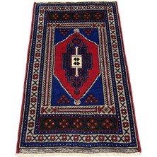 El Dokuma Sıfır Obruk Halısı 77X125 Lacivert Kök Boya Halı Lacivert