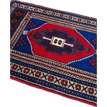 El Dokuma Sıfır Obruk Halısı 77X125 Lacivert Kök Boya Halı Lacivert