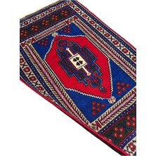 El Dokuma Sıfır Obruk Halısı 77X125 Lacivert Kök Boya Halı Lacivert