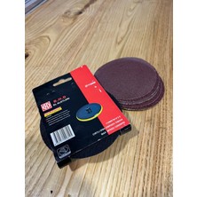 Cırtlı Disk Zımpara Tabanı + 5 Adet 60 Grit Zımpara