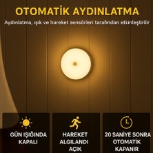 USB Şarjlı LED Gece Lambası – Hareket Sensörlü, Ayarlanabilir Parlaklık, Mıknatıslı Kablosuz Işık X2