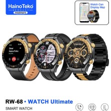 Haino Teko Germany Rw-68 Premium Erkek Akıllı Saat 3 Kordon Arama Sağlık Spor Takip Navigasyon Akıllı Saat Gold