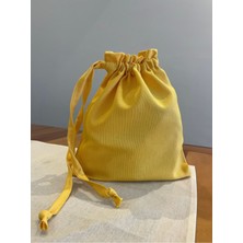 Ekolojik Keten Bez Kese, Büzgülü Iç Düzenleyici, Şık Makyaj Çantası, Doğal ve Kullanışlı