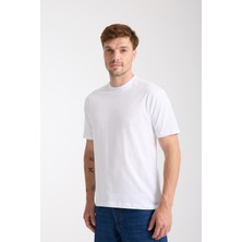 Erkek %100 Pamuk Relax Fit Kertenkele Nakışlı T-Shirt