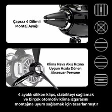 Pervaneli Klima Süsü Oto Koku Klipsi Sallanan Başlı Pilot Ayı Araba Hava Ferahlatıcı Siyah