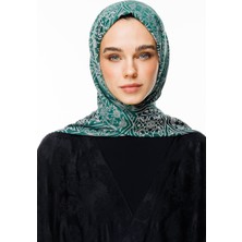 Morocco Desen Çift Taraflı Şal Zümrüt-Pembe