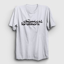 Presmono Unisex Beyaz Logo The Chemical Brothers T-Shirt