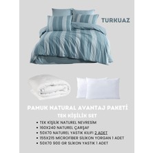 Merya Tek Kişilik Naturel Avantaj Paket Turkuaz