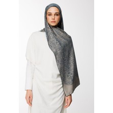 Morocco Desen Çift Taraflı Şal Petrol Mavisi-Bej