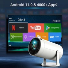 Taşınabilir Android Sinema Projeksiyon Wifi Destekli En Güncel Sürüm Akıllı Projektör Beyaz Hd