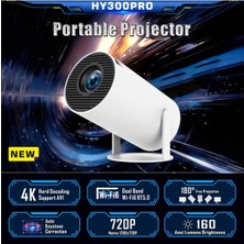 Taşınabilir Android Sinema Projeksiyon Wifi Destekli En Güncel Sürüm Akıllı Projektör Beyaz Hd