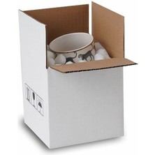 15X15X15 cm Tek Oluklu A-Box Koli 100 Adet - Beyaz