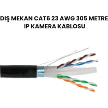 Arna 305M 23AWG Siyah Dış Mekan Cat6 Kablo
