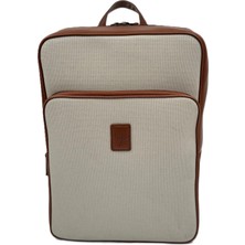 BYZ-247 Sırt Çantası Bej Branda/taba 35X25X9 cm MACBOOK Aır Pro 13&13.3" Laptop