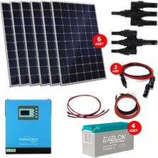 Güneş Enerjisi Bağ Evi Solar Paketi – 5kw Inverter + 6x 330W Güneş Paneli + 4x 12V 150AH Jel Akü