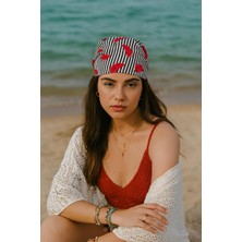 Bohem Saten Dokulu Bandana Fular