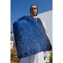 Liva Desen Shine Line Şal Siyah-Indigo