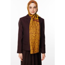 Riad Desen Çift Taraflı Şal Mürdüm-Sarı