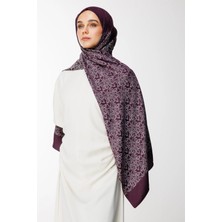 Nora Desen Çift Taraflı Şal Mor-Gri