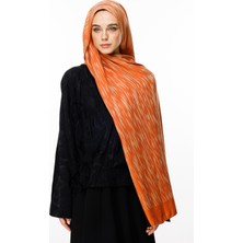 Selis Desen Çift Taraflı Şal Vizon-Tarçın